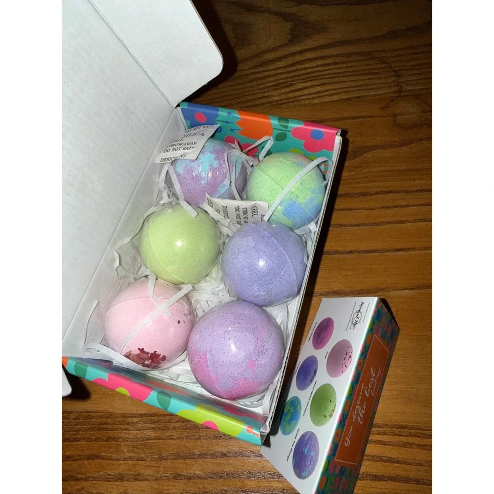 Mineral Me California Aromatherapy‎ Bath Bombs Gift Set 6 Piece Rose Lavender